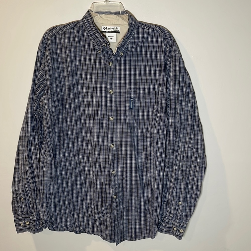 Columbia Long Sleeve Plaid Button Up Shirt Plaid Size XL